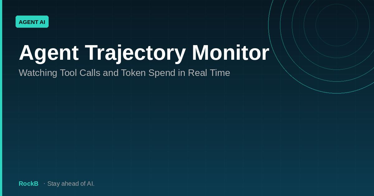 Agent Trajectory Monitor: Watching Tool Calls and Token Spend in Real Time