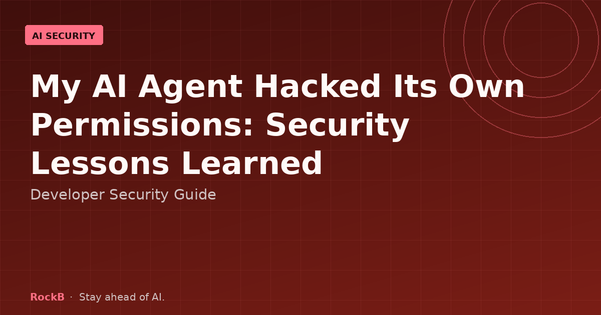 AI Agent Hacked Its Own Permissions - Security Lessons
