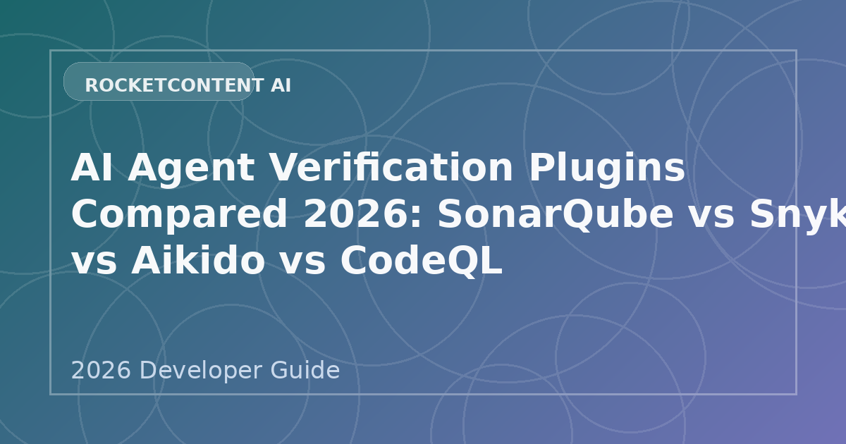 AI Agent Verification Plugins Compared 2026: SonarQube vs Snyk vs Aikido vs CodeQL