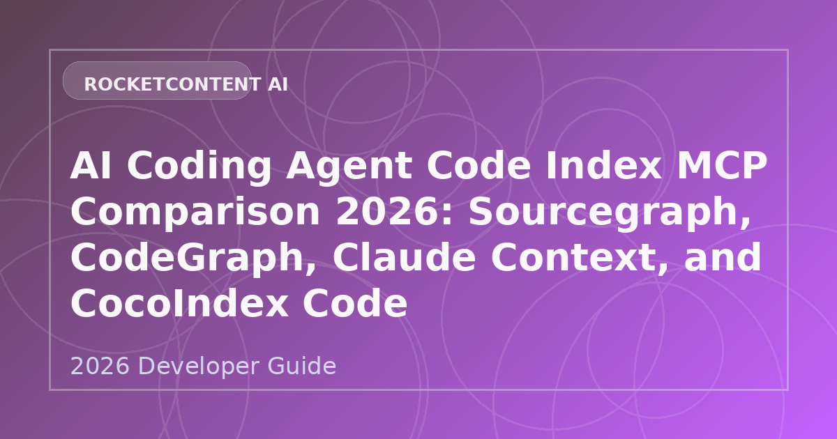 AI Coding Agent Code Index MCP Comparison 2026: Sourcegraph vs CodeGraph vs Claude Context vs CocoIndex