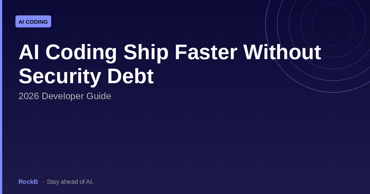 AI Coding Ship Faster Without Security Debt: 2026 Developer Guide