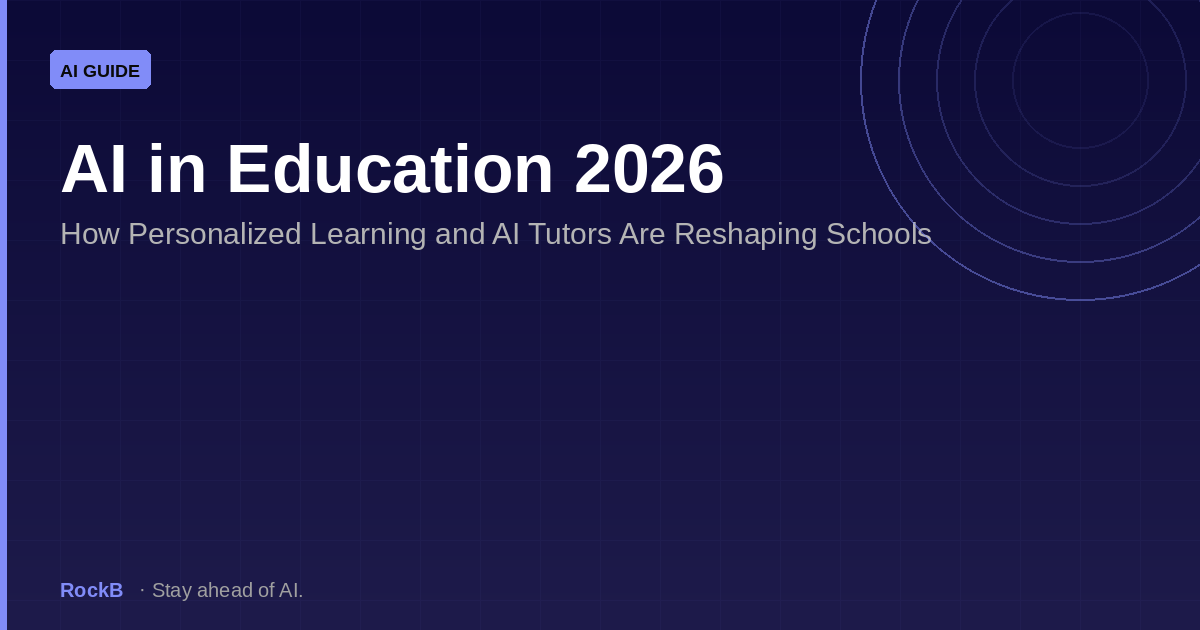 AI in Education 2026: How Personalized Learning and AI Tutors Are Reshaping Schools