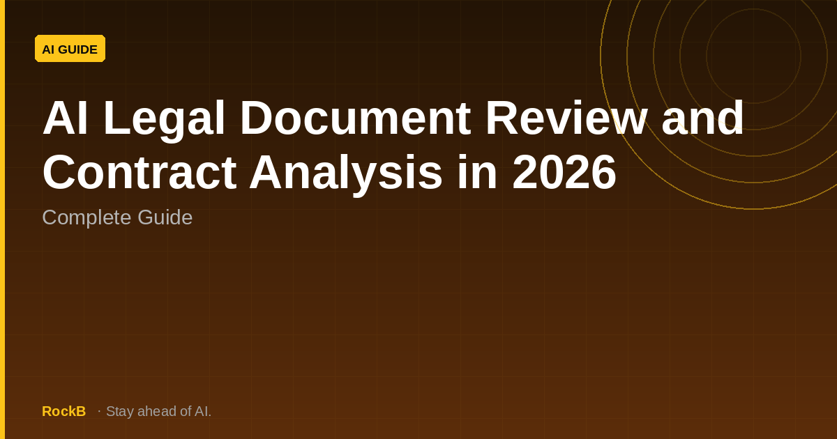 AI Legal Document Review and Contract Analysis in 2026: Complete Guide