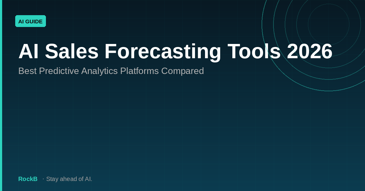 AI Sales Forecasting Tools 2026: Best Predictive Analytics Platforms Compared