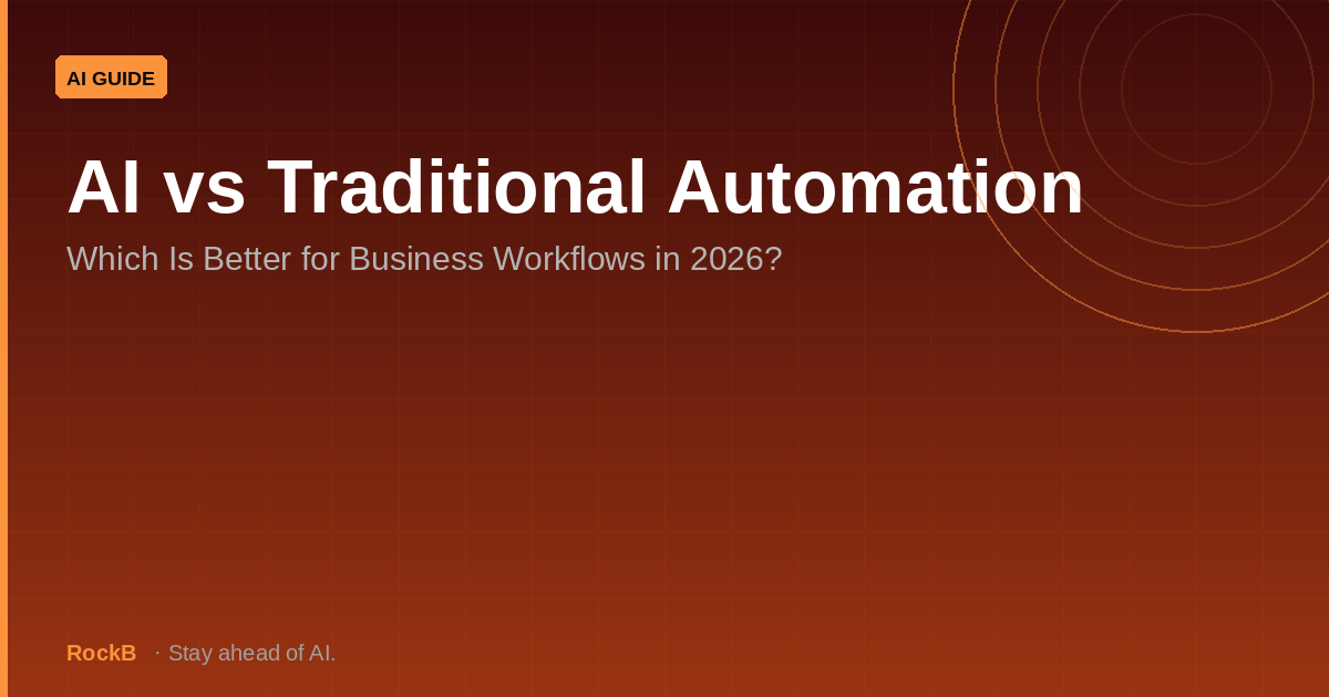 AI vs Traditional Automation: Which Is Better for Business Workflows in 2026?