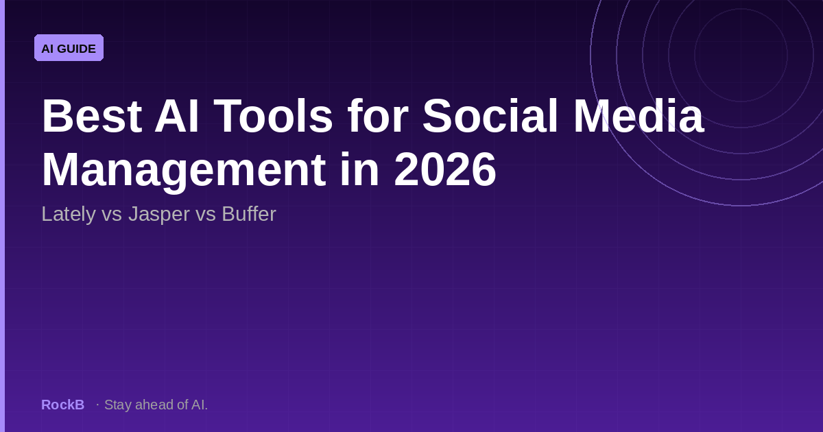 Best AI Tools for Social Media Management in 2026: Lately vs Jasper vs Buffer