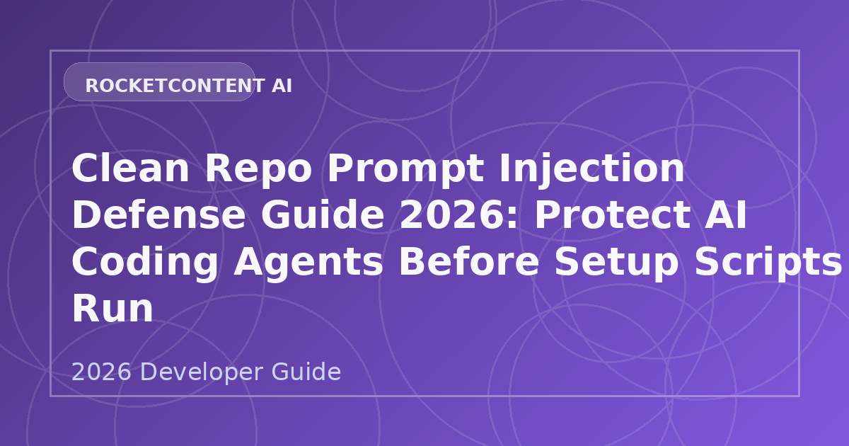 Clean Repo Prompt Injection Defense Guide 2026