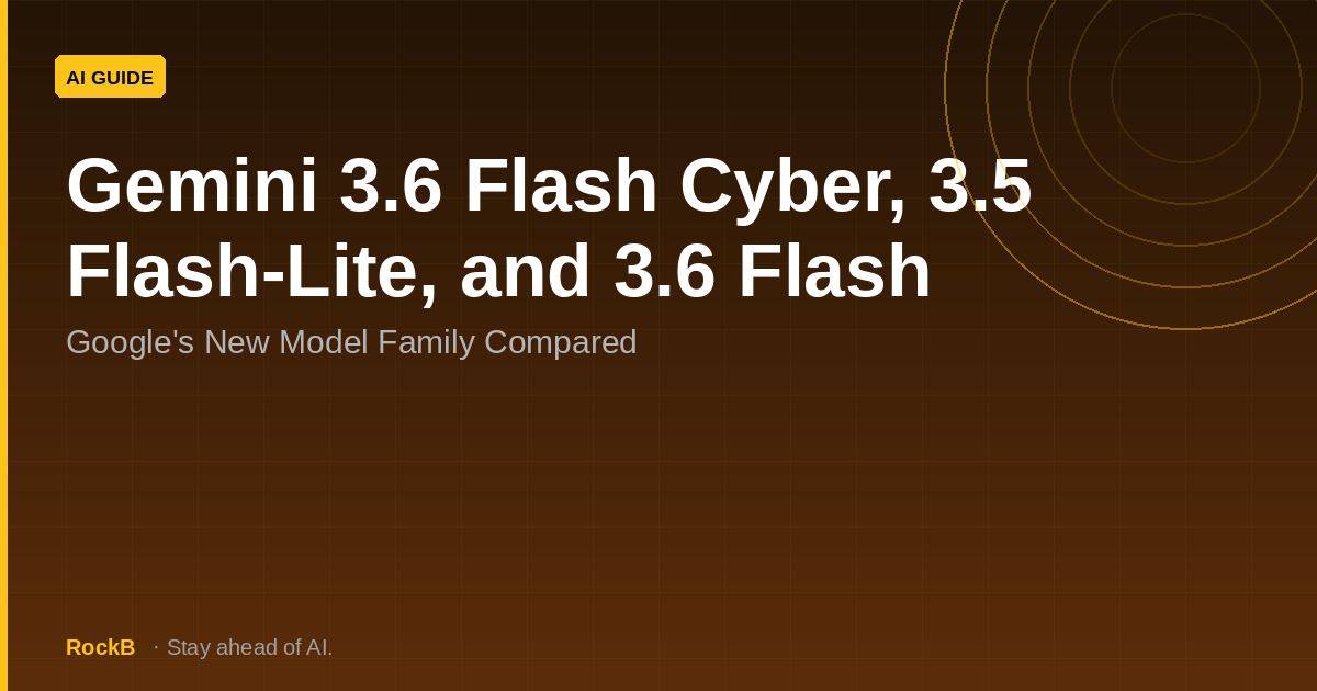 Gemini 3.6 Flash Cyber, 3.5 Flash-Lite, and 3.6 Flash: Google's New Model Family Compared