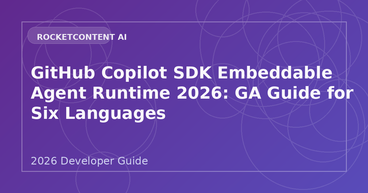 GitHub Copilot SDK Embeddable Agent Runtime 2026