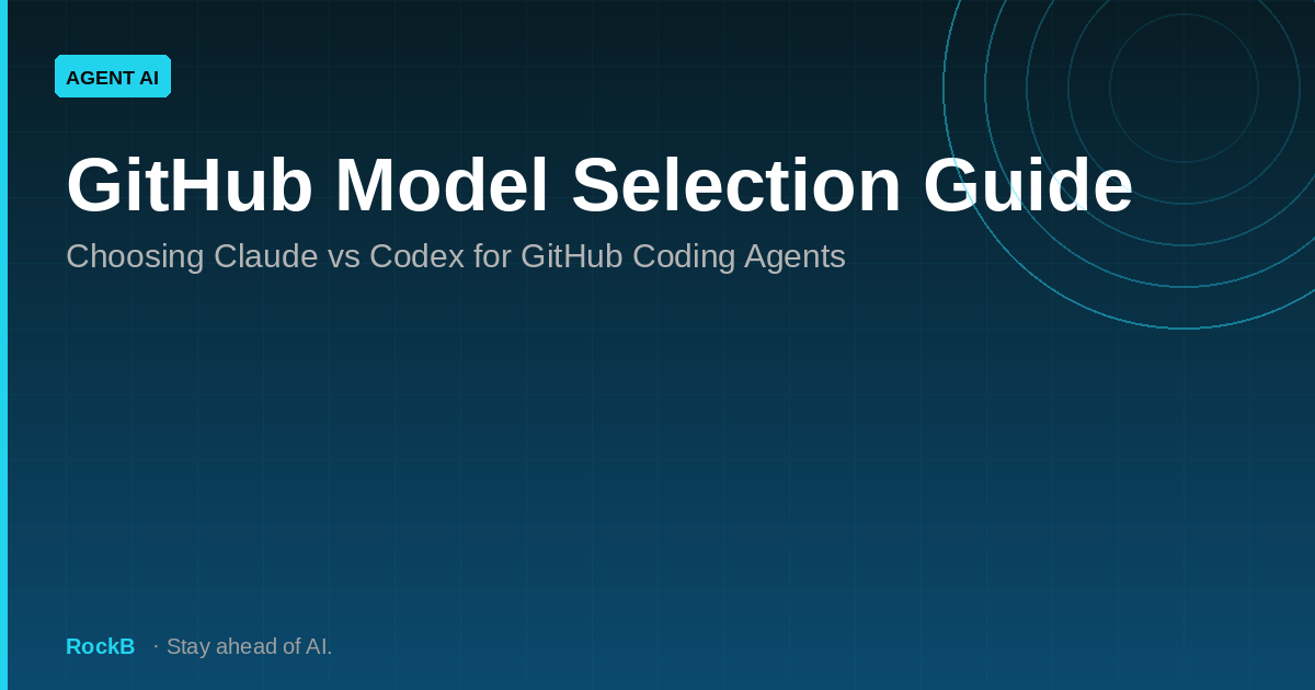 GitHub Model Selection Guide: Choosing Claude vs Codex for GitHub Coding Agents