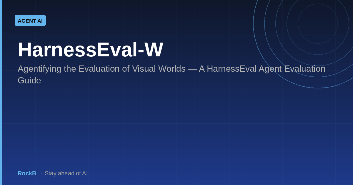 HarnessEval-W: Agentifying the Evaluation of Visual Worlds