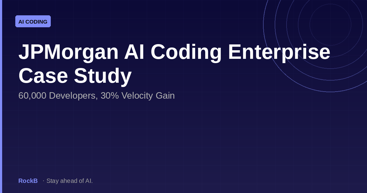 JPMorgan AI Coding Enterprise Case Study: 60,000 Developers, 30% Velocity Gain