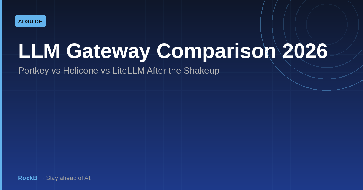 LLM Gateway Comparison 2026: Portkey vs Helicone vs LiteLLM
