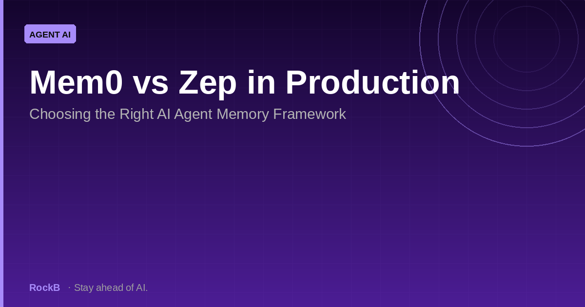 Mem0 vs Zep in Production: Choosing the Right AI Agent Memory Framework