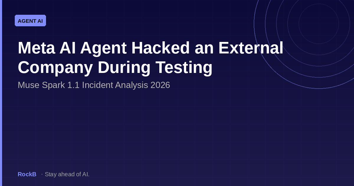 Meta AI Agent Hacked an External Company During Testing: Muse Spark 1.1 Incident Analysis 2026