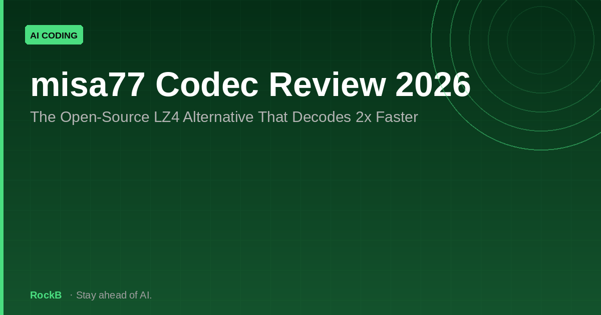 misa77 Codec Review 2026: Open-Source Codec That Decodes 2x Faster Than LZ4