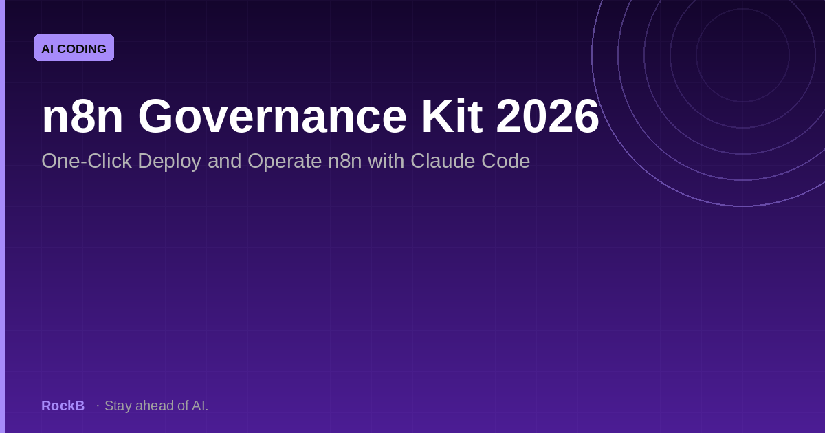 n8n Governance Kit 2026: One-Click Deploy and Operate n8n with Claude Code