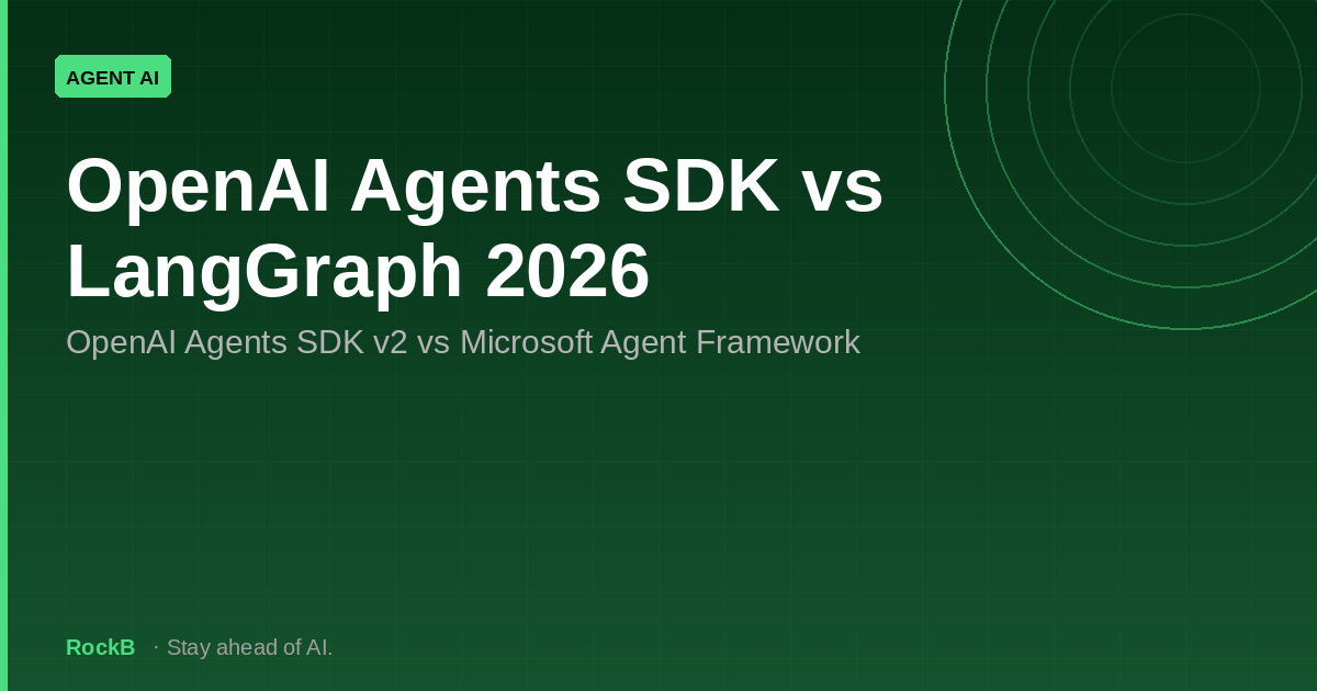 OpenAI Agents SDK vs LangGraph 2026: OpenAI Agents SDK v2 vs Microsoft Agent Framework