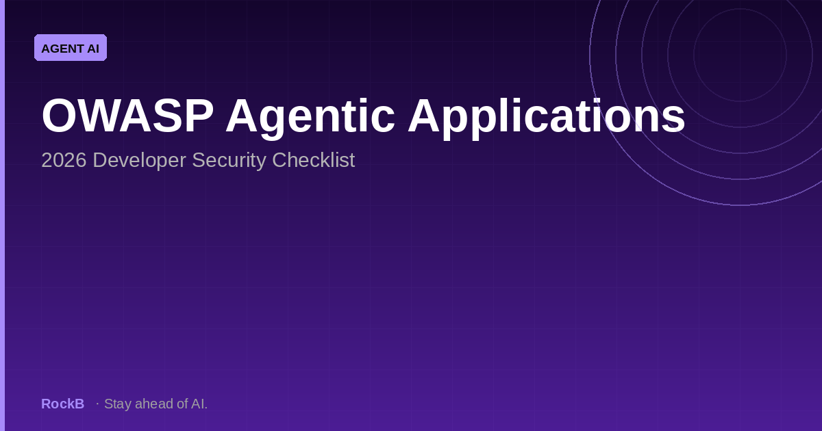 OWASP Agentic Applications: 2026 Developer Security Checklist