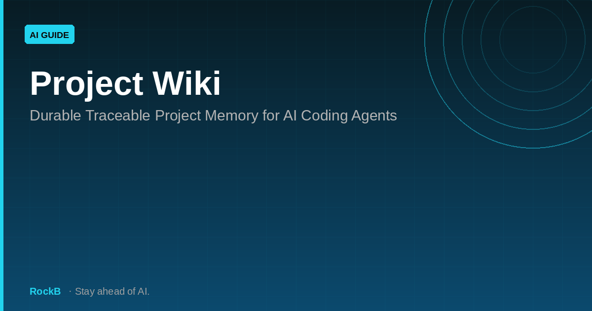 Project Wiki: Durable Traceable Project Memory for AI Coding Agents
