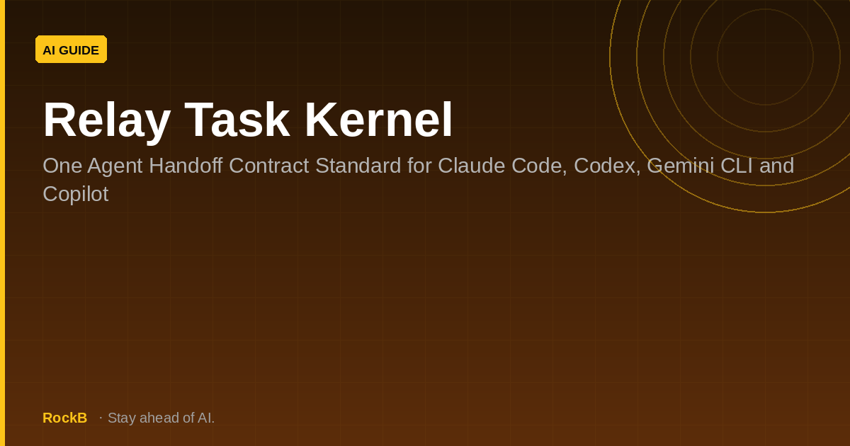 Relay Task Kernel: One Agent Handoff Contract Standard for Claude Code, Codex, Gemini CLI and Copilot