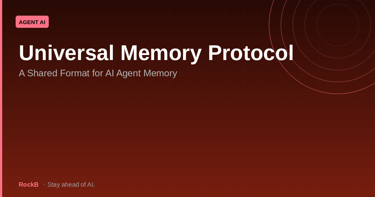 Universal Memory Protocol: A Shared Format for AI Agent Memory