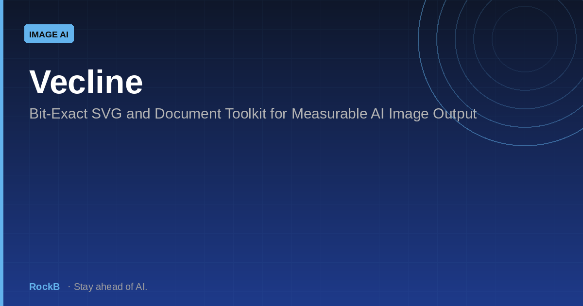 Vecline: Bit-Exact SVG and Document Toolkit for Measurable AI Image Output