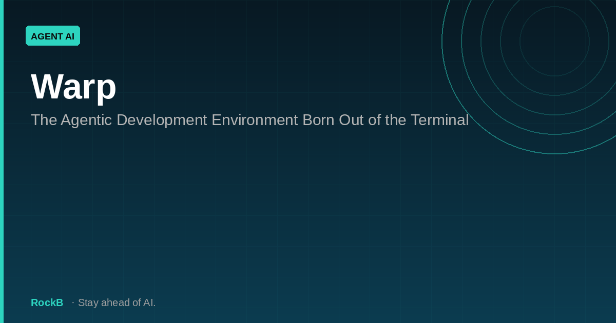 Warp agentic development environment